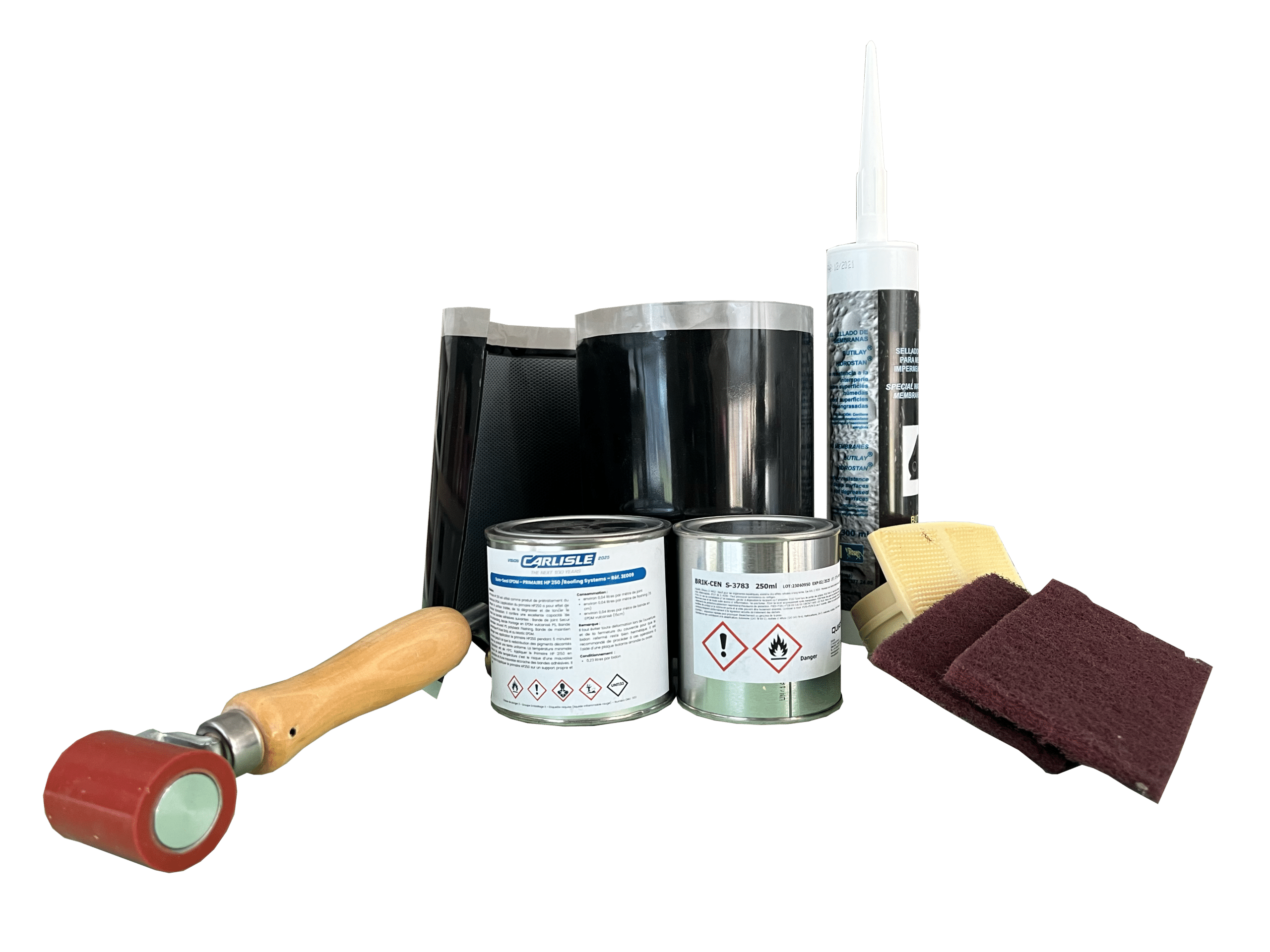 Kit de Réparation EPDM Premium 1 – Flashing 1 ml + Mastic + Roulette